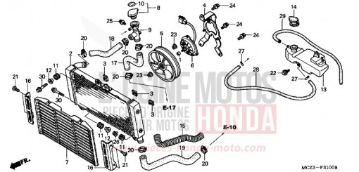 RADIATEUR CB900F3 de 2003